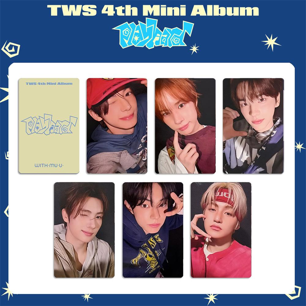 

TWS 4-й альбом Mimi K4 Карта PLAY HARD Счастливая карта Отдельные фотокарточки SHINYU DOHOON YOUNGJAE HANJIN JIHOON KYUNGMIN Селфи-карты 5.4x8.6cm