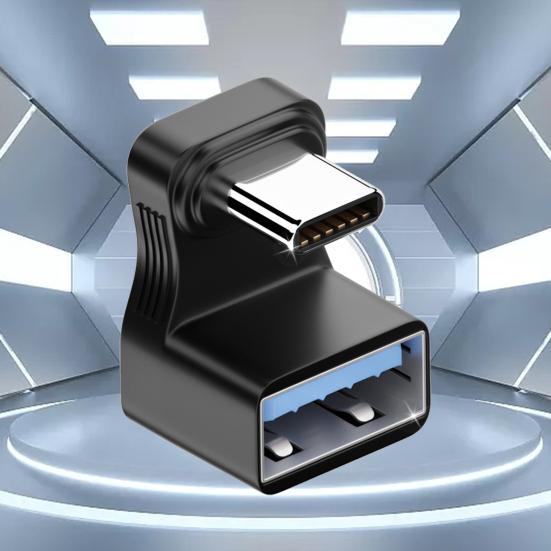 100W Type-C Otg Adapter Shape Resolution 10Gbps Data High Speed 4K Transfer U 180 Degree Angled