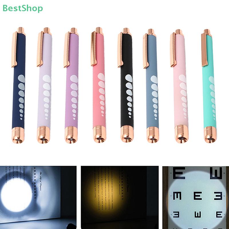 LED Medical Penlight Flashlight With Pupil Gauge Pocket Clip Pen Light For Doctor Nurse Diagnosis