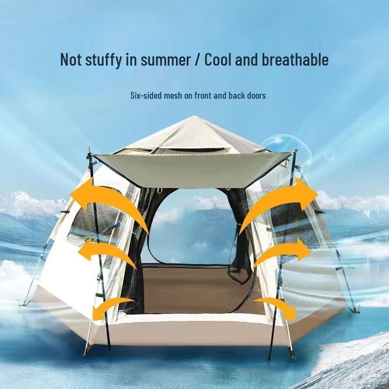 Fully Automatic Hexagonal Family Camping Tent