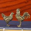 Creative Rooster Ornament Pure Brass Rooster Figurine Intricate Animal Brass Home Decor Office Gift Table Ornament