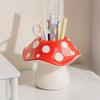 Cute Mushroom Storage Box Desktop Student Office Stationery Pen Holder Home Multi-functional Creative Makeup Brush Storage Tools