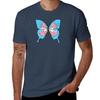Trans Pride Butterfly Tshirt Casual Simple Design Short Sleeve Shirt