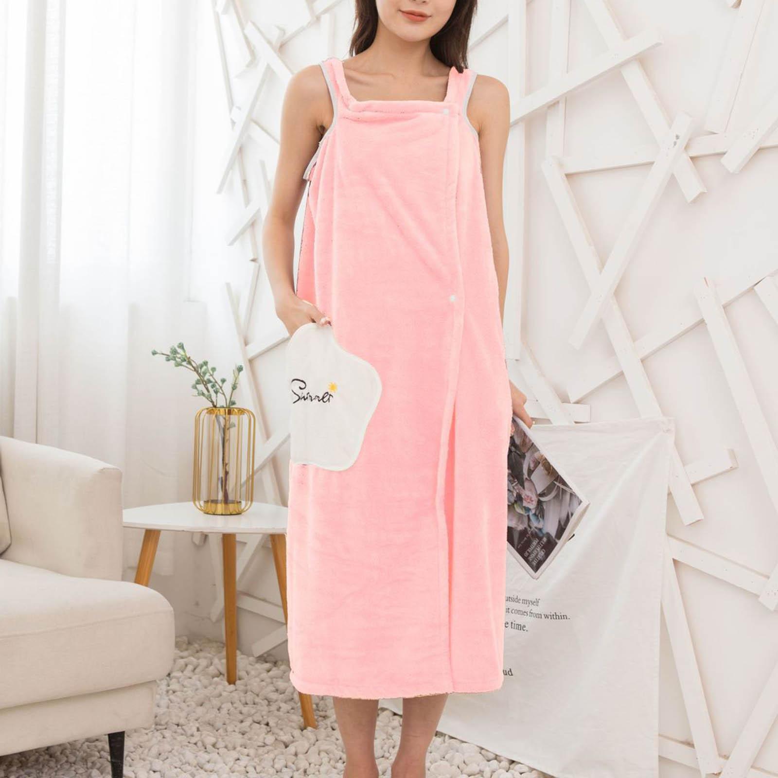 

Разнообразная юбка для ванны, коралловый бархат, мягкая впитывающая домашняя носимая банная полотенец, юбка для ванной на слинге для женщин и взрослых 125 розовый