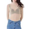 Women See-Through Long Sleeve Seamless Arm Shaper Top Mesh Shirt Blouse