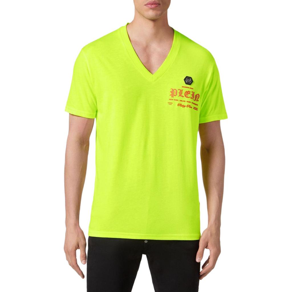 Philipp Plein logo-print V-neck T-shirt SADC-MTK7147-PJY002N-09