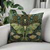Cuscino Falena Luna Verde Stampa 2D Double Sided Morbido Cuscino Artistico Copricuscino Arredamento Camera da Letto Soggiorno Divano Accessorio Accogliente Regalo