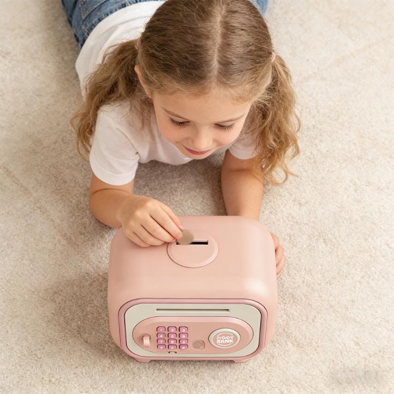 Piggy Banks with Fingerprint Password Electronic Cash Coin Banks Money Saving Box Birthday Gift for Boy Girls