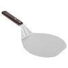 Kitchen Spatula Professional Food Grade Stainless Steel Blade Spatula for Cake Pizza Pancake Round Pizza Spatula, Wooden Handle