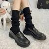 2 Pairs of Women's Four-season Autumn and Winter Solid Color Harajuku Fashion Wear Trendy Simple JK College Style Pile Socks