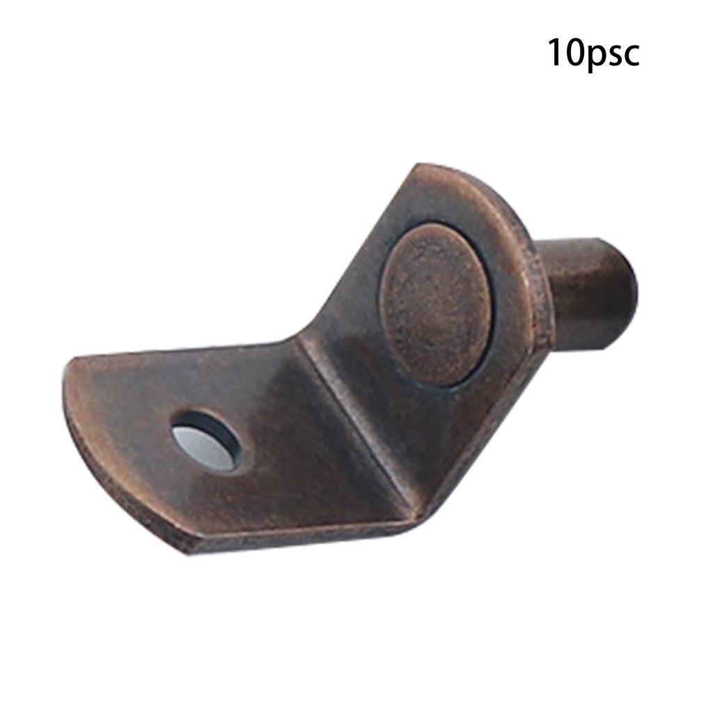 10pcs Shelf Support Studs Pegs Pins with Hole 6mm L-Shaped Clips Cabinet Furniture Partition Support Wall Mount Bracket Holder