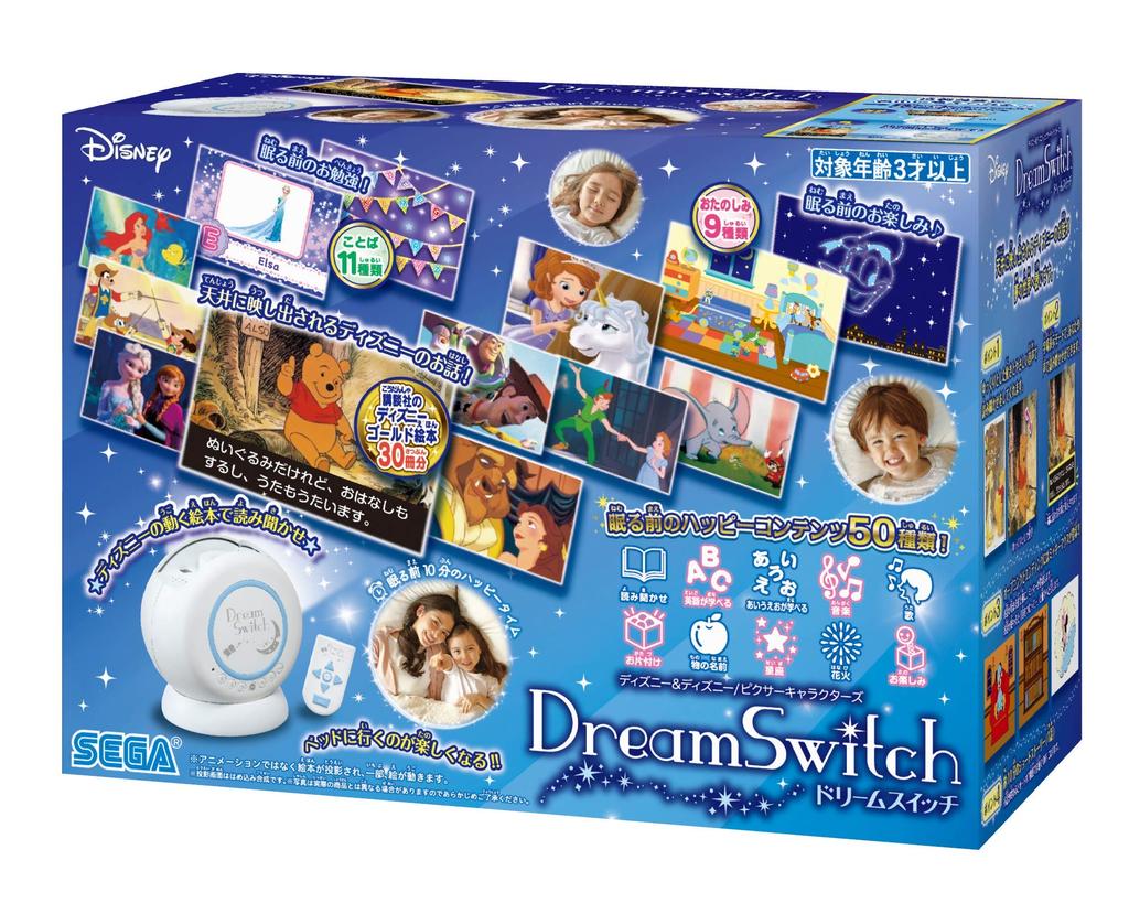 Sega Toys Disney Figuren Dream Switch Bilderbuch Spaß Schlafenszeit Disney Geschichten für Eltern und Kinder Geschichten in & Disney/Pixar Projektor (30