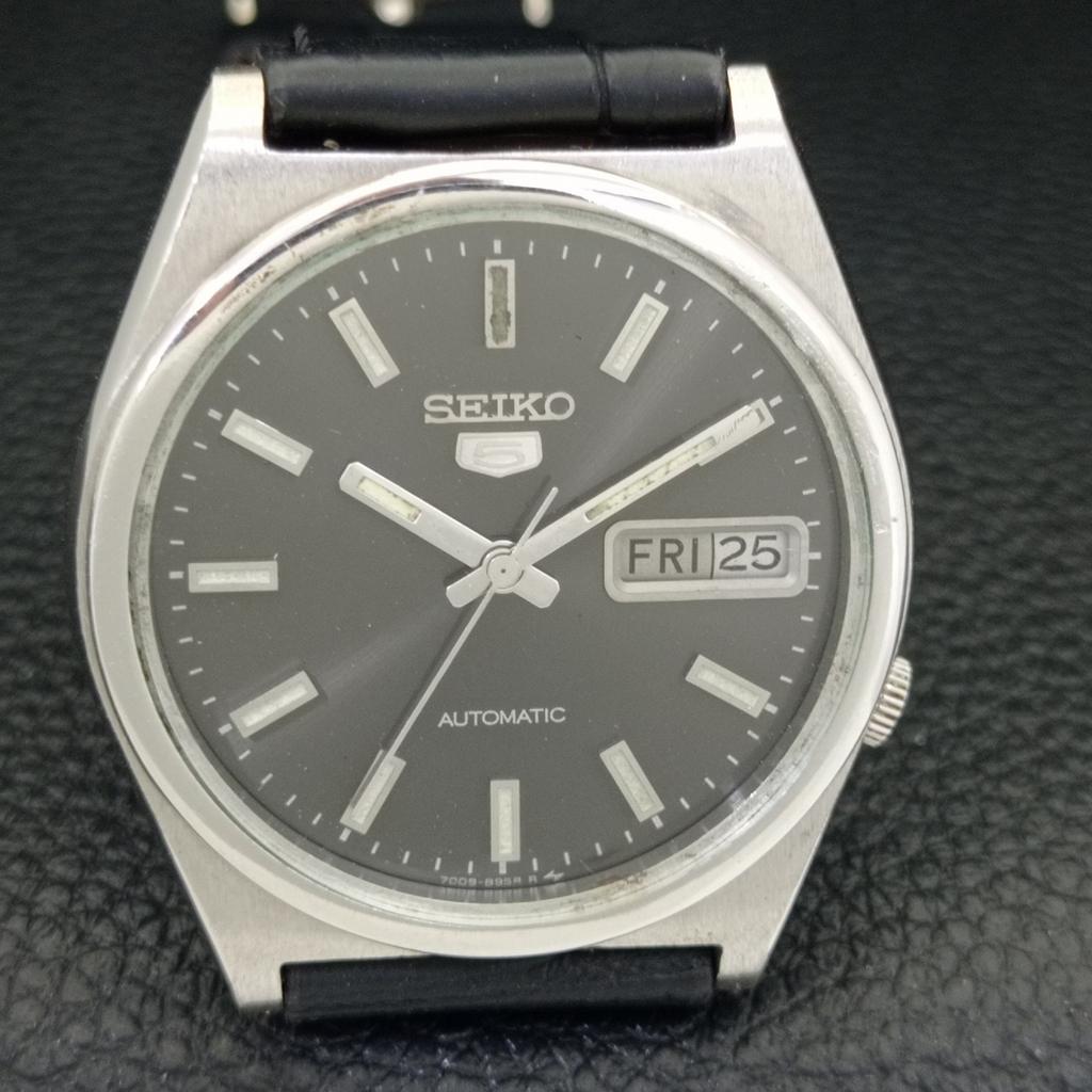 JAPAN VINTAGE SEIKO 5 AUTOMATIC 7009A MENS ORIGINAL DIAL WATCH A702378-5 R124-a702378
