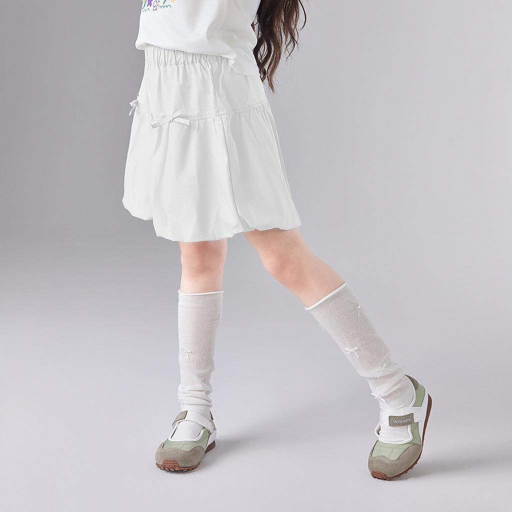 Girls' Casual Pants with Ear Fungus Edge Flower Bud Outer Shorts