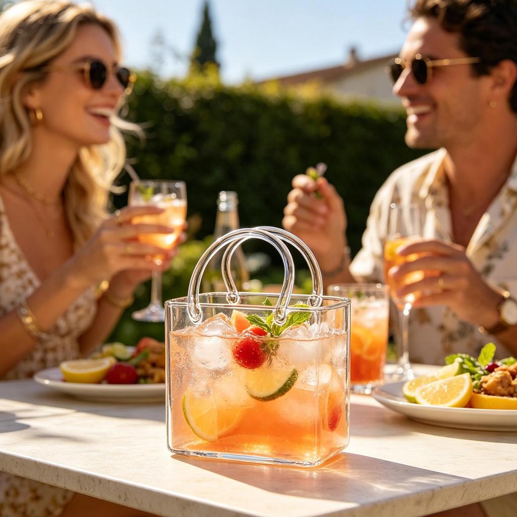 Glass Purse Handbag Vase Wine Cup Funny Beverage Cup For Women Ladies Home Wedding Bridal Shower Friends Gathering Restaurant