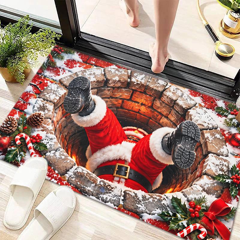Christmas and New Year gifts cute snowmen Christmas trees Santa Claus carpets home decor non slip seats chair cushions decorative carpets P12