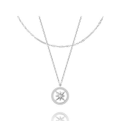 [Stonehenge]] Polaris Silver Necklace Sa24A83P