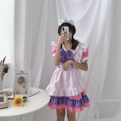 Eredeti Anime Női Rózsaszín Ruhakészlet Soft Girl Lolita Cselédruha Cosplay Ruha Női Ruha