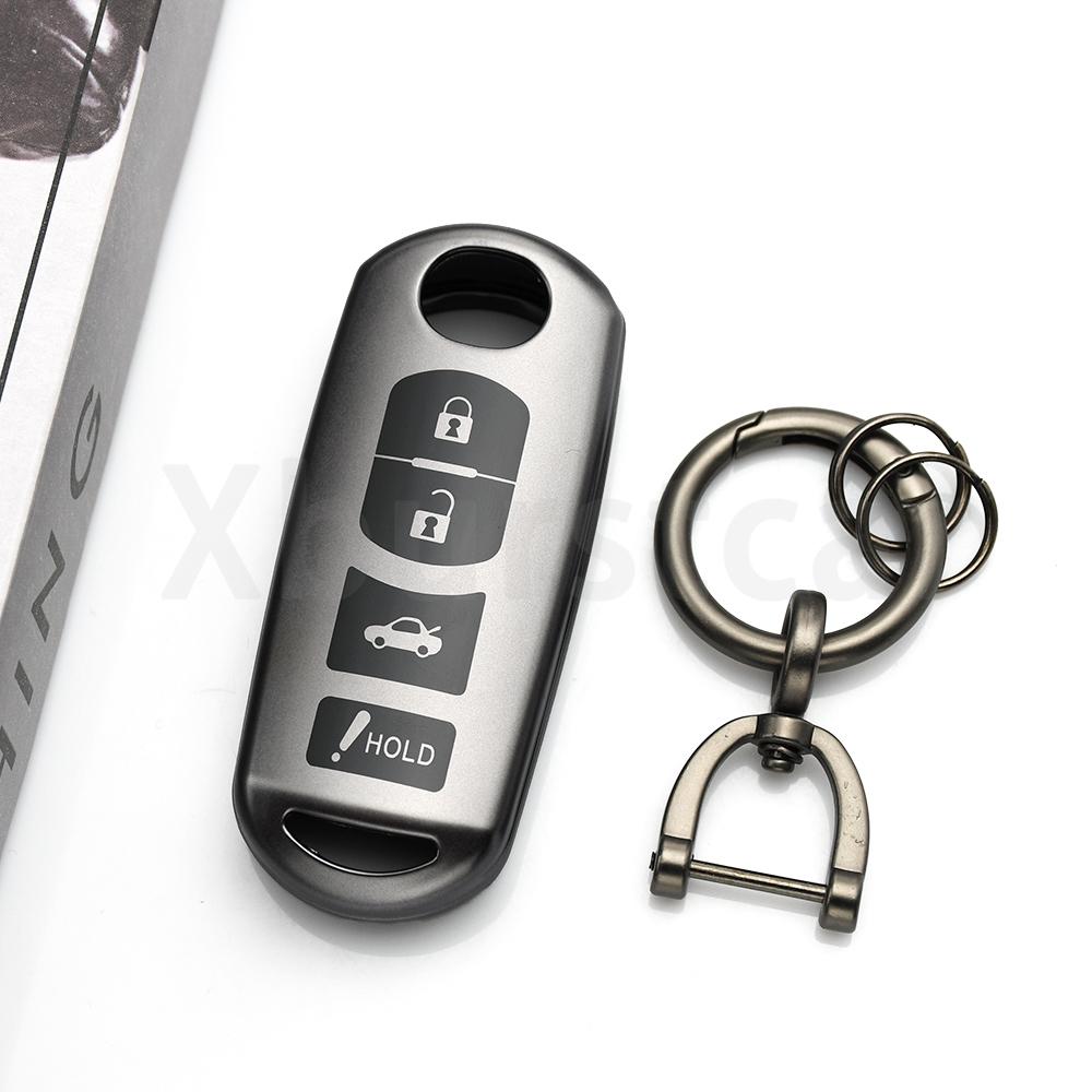 Auto Fob For 2 3 4 Buttons Mazda Cx-5 Cx5 Cx-3 Cx7 Cx-9 2 3 6 Atenza Axela Demio Tpu Car Key Case Cover Shell Holder Keychain