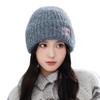 Korean Version of Letters LOVE Plus Velvet Warm Wool Hat Autumn and Winter Versatile Windproof Ear Protection Head Hat Big Head Circumference Pile Hat