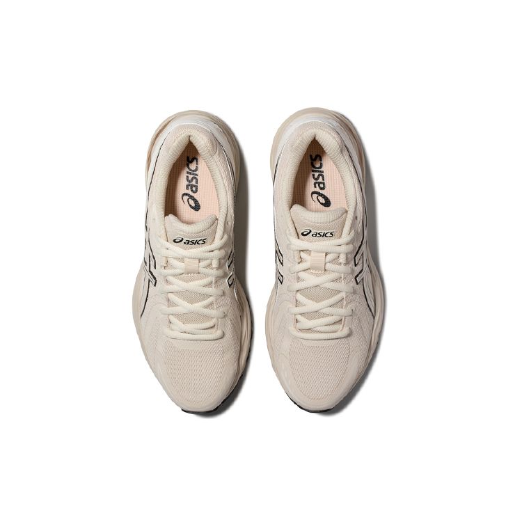 Asics Gel-Flux Comfortable Cushioning Fabric Synthetic Leather Durable Resilient Low-Top Short Distance Running Shoes Women Sneaker Beige 1012B464-200