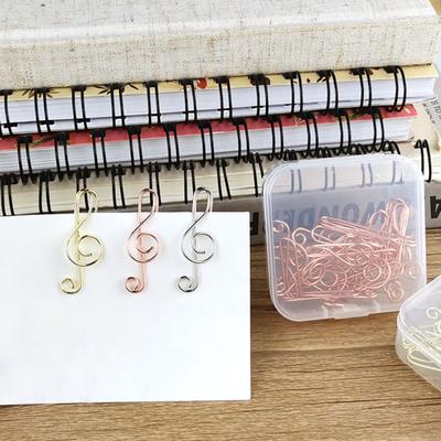 10Pcs/Set Paper Clips Colorful Smooth Music Symbol Shape Durable Rust Resistant Ticket Pins for Table