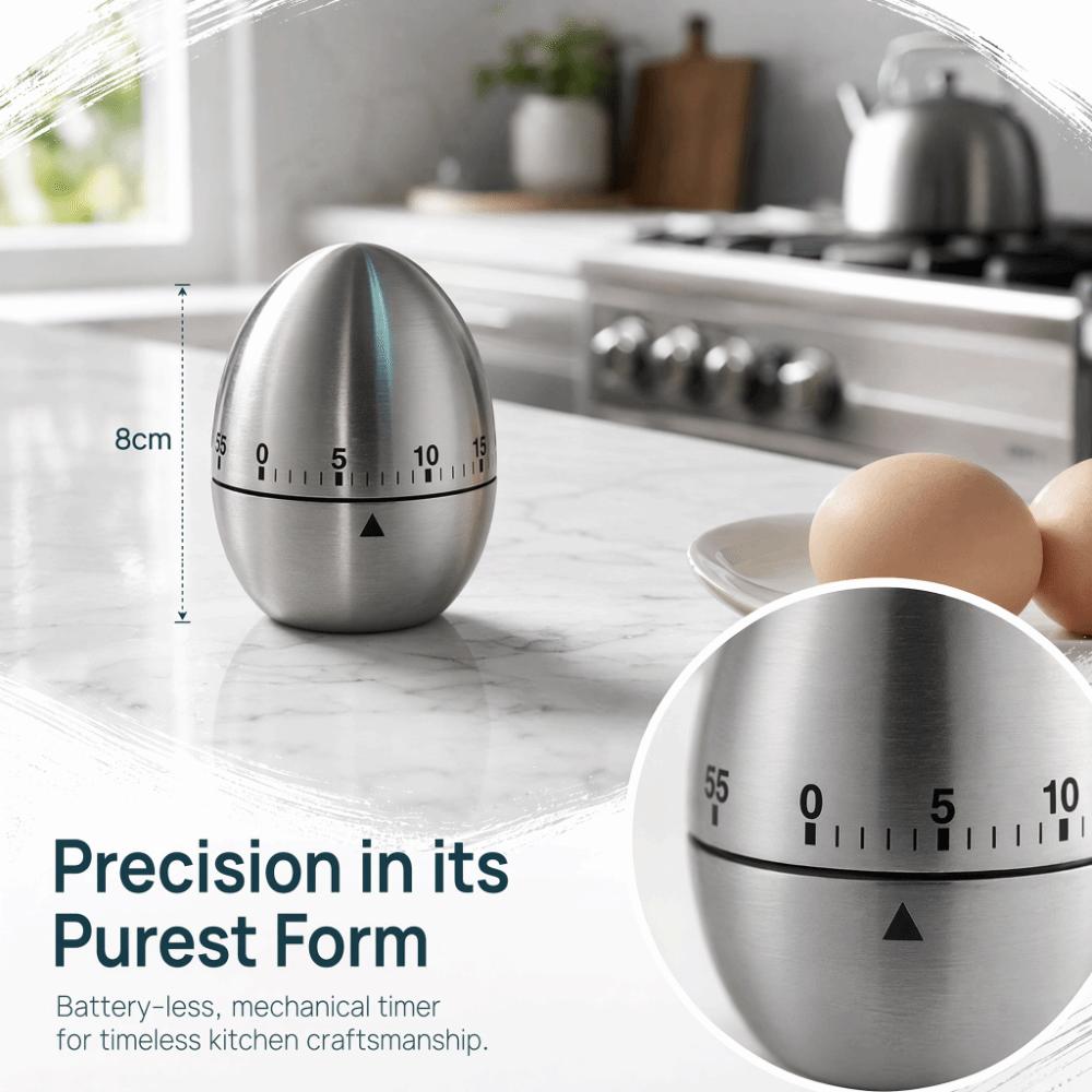 Non Slip Base Mechanical Kitchen Timer Stainless Steel Countdown Cooking Timer  Kitchen Cooking