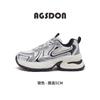 Augustine silver dad shoes women 2025 new summer retro college style platform mesh casual sneakers