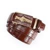 Belt Men'S Alloy Automatic Buckle Crocodile Pattern Belt Business Versatile Young People Cowhide Belt