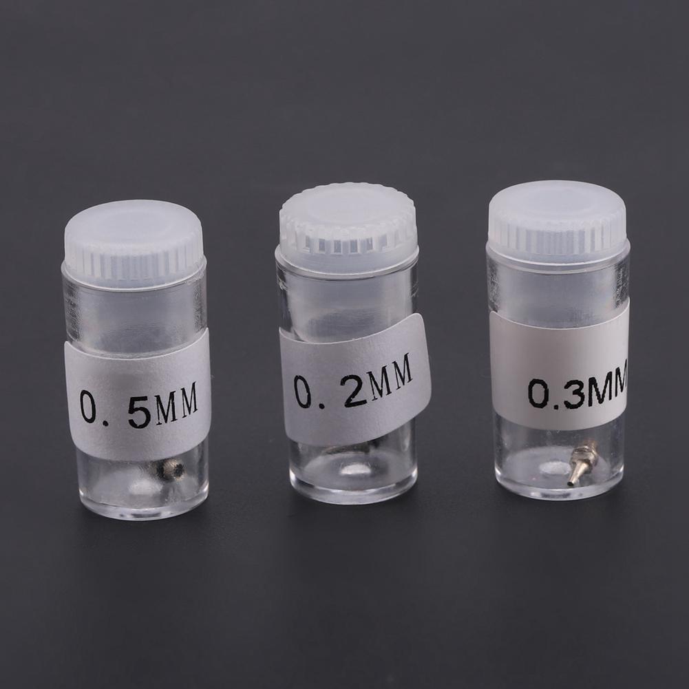 3Pcs 0.2mm 0.3mm 0.5mm Airbrush Nozzles and Needles Tips Replacement Accessories