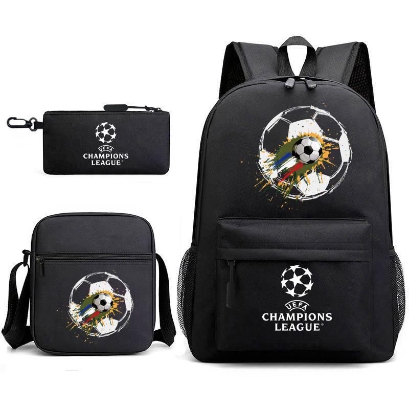 Sports Football Team Print Youth Primary and Secondary School Students C Luo Schoolbag Men and Women Leisure Travel Backpack CR7