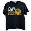 VTG Iowa Hawkeyes Farm Strong Grafik T-Shirt Schwarz Herren M/L 39" Brustumfang