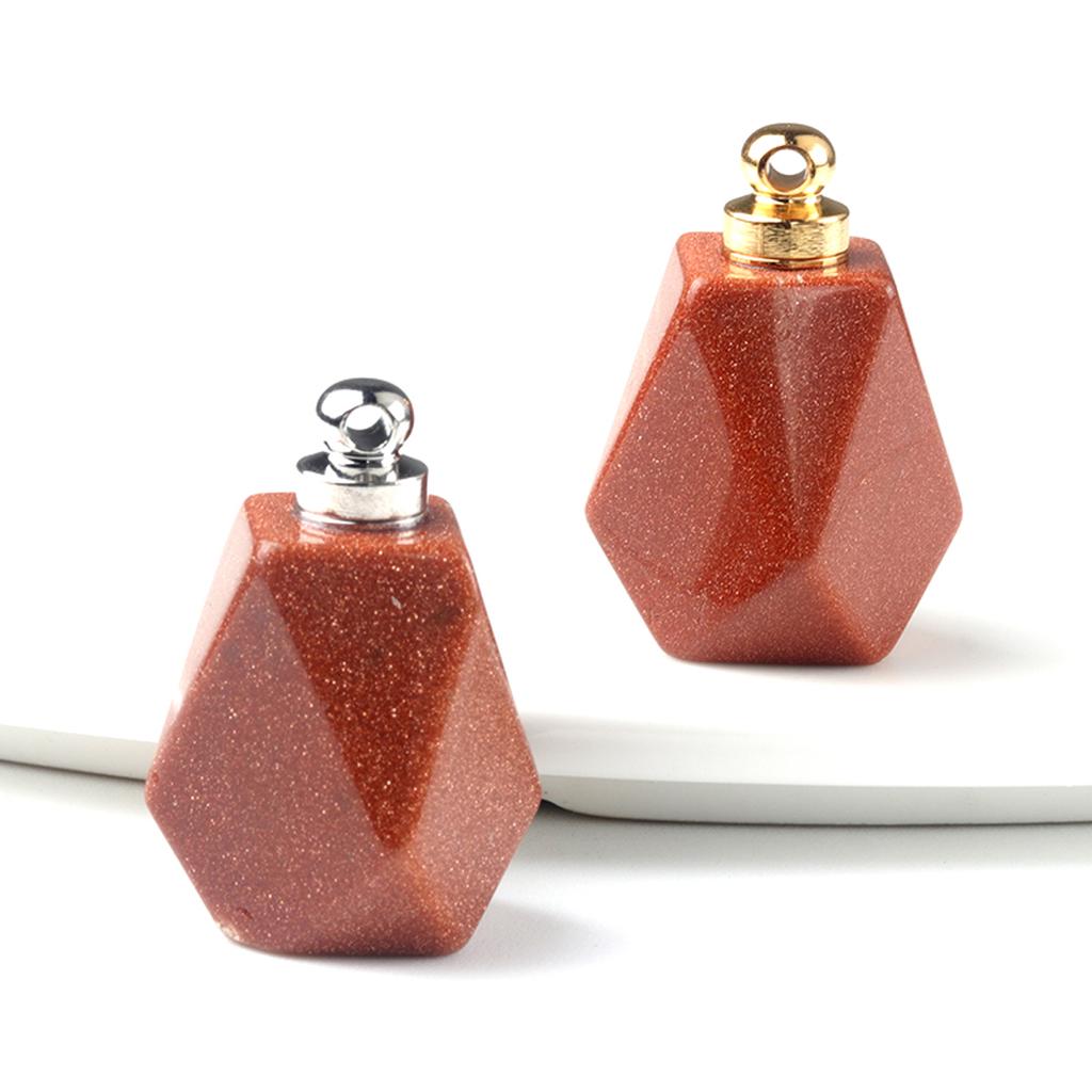 1PC uzdrawiający kryształowy wisiorek, kamień naturalny kwarcowy wisiorek z kamieniami szlachetnymi, damski dyfuzor olejków eterycznych biżuteria DIY prezent 25x23 mm