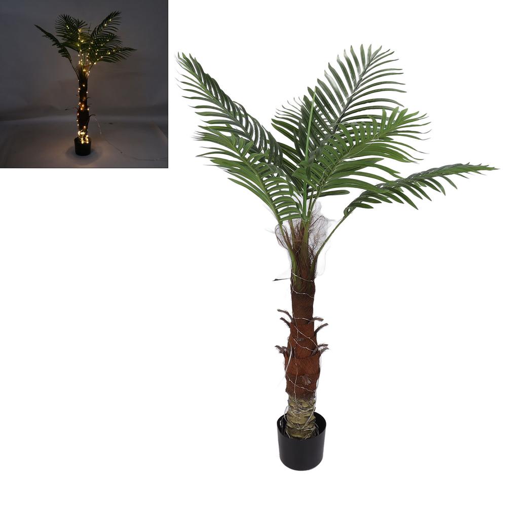 Artificial Lighted Palm Tree 100LED IP65 120cm Light Up Tropical Palm Tree for Pool Beach Yard
