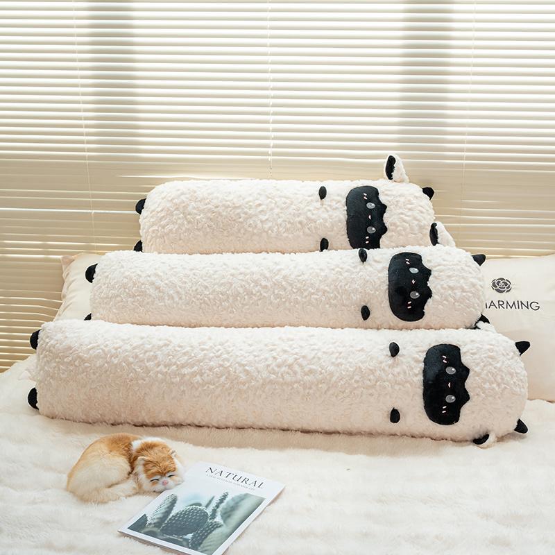 Süßes 80/100/120cm Schaf Plüschtier Langes Schlafschaf Beinpolster Tierpuppe Beruhigendes Plüschtier Geschenk Dekoration