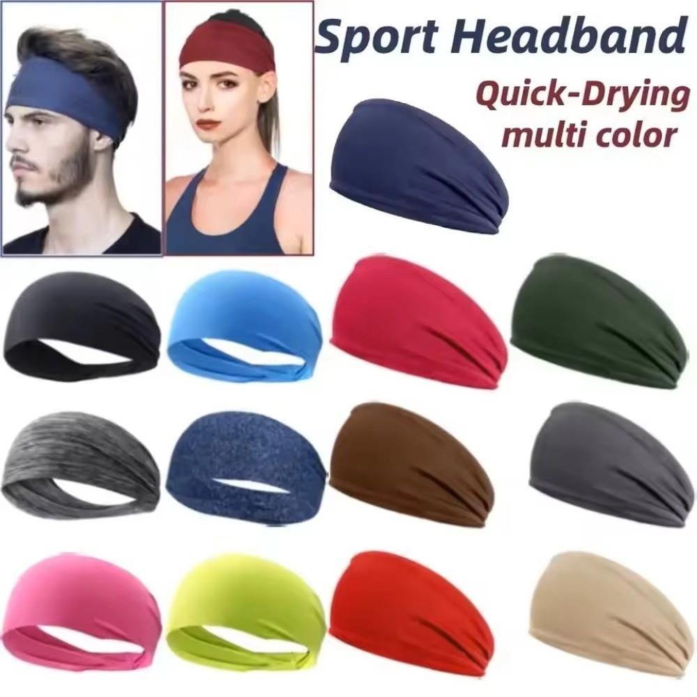 Stretch Fabric Yoga Headband Sweat Absorbent Head Wrap New Workout Headband  Workout Accessories
