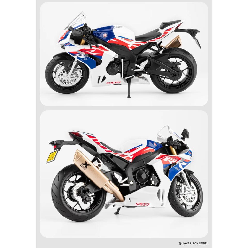 1/9 Honda CBR 1000RR-R Fire Blade Alloy Sports Motorcycle Model Diecast Street Racing Motorcycle Model Sound Light Kids Toy Gift