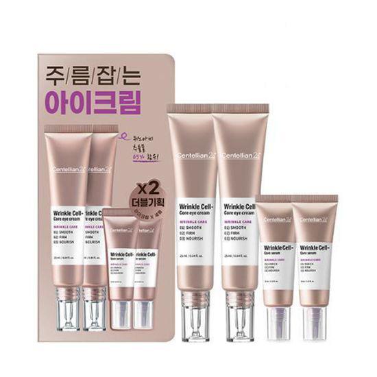 

Centellian24 Крем для ухода за кожей вокруг глаз против морщин Двойной набор (25млx2 + 20мл Сыворотка) – Укрепляющий уход для глаз с экстрактом семян киноа, корейский