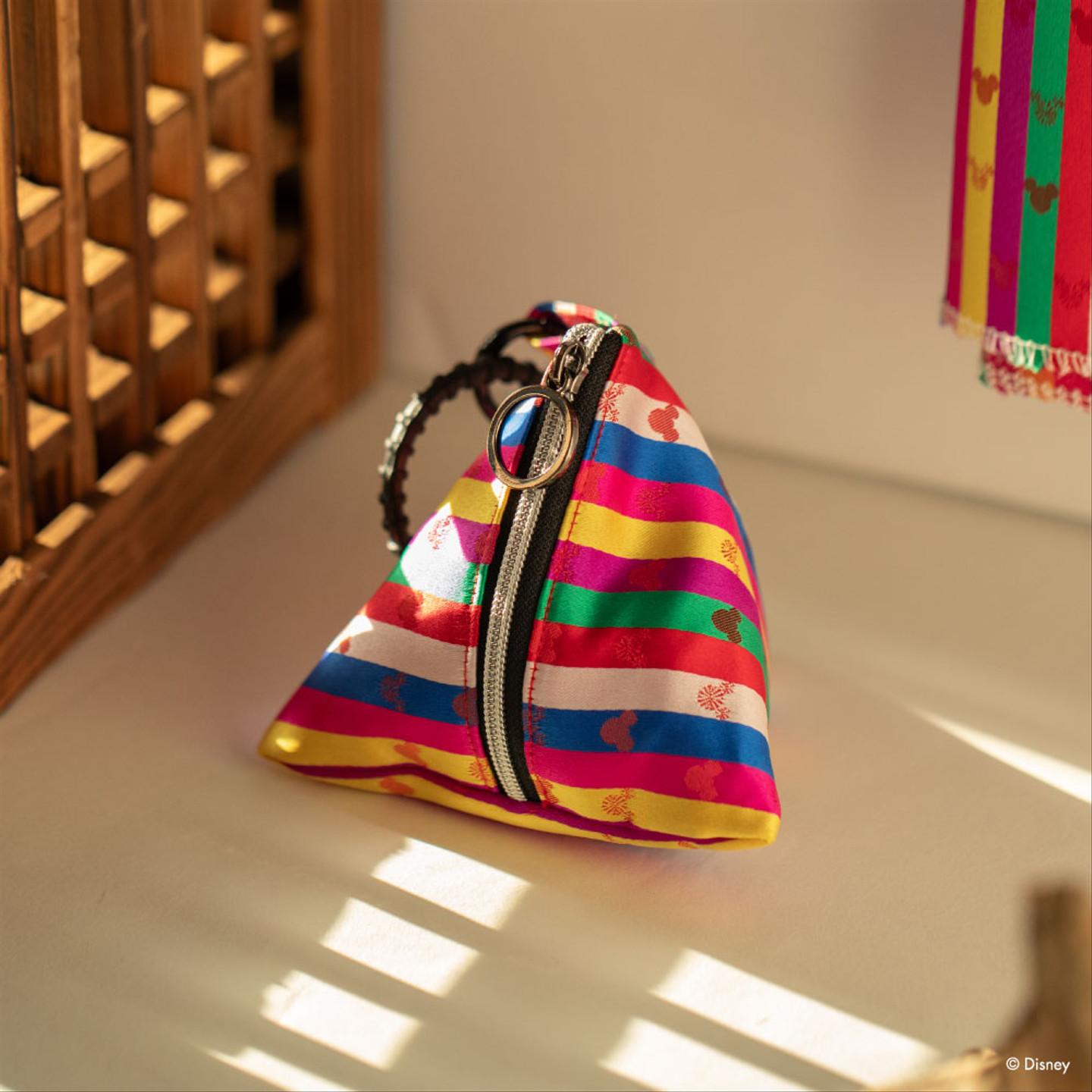 

Mickey Saekdong Mini Pouch Keyring – Korean Traditional Striped Charm 1 Mini Pouch Keyring