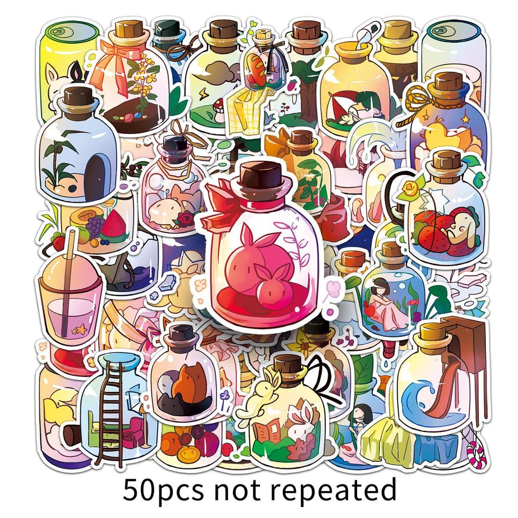 50 Original Graffiti Art Stickers: Waterproof Decor for Journals, Water Bottles, and Suitcases
