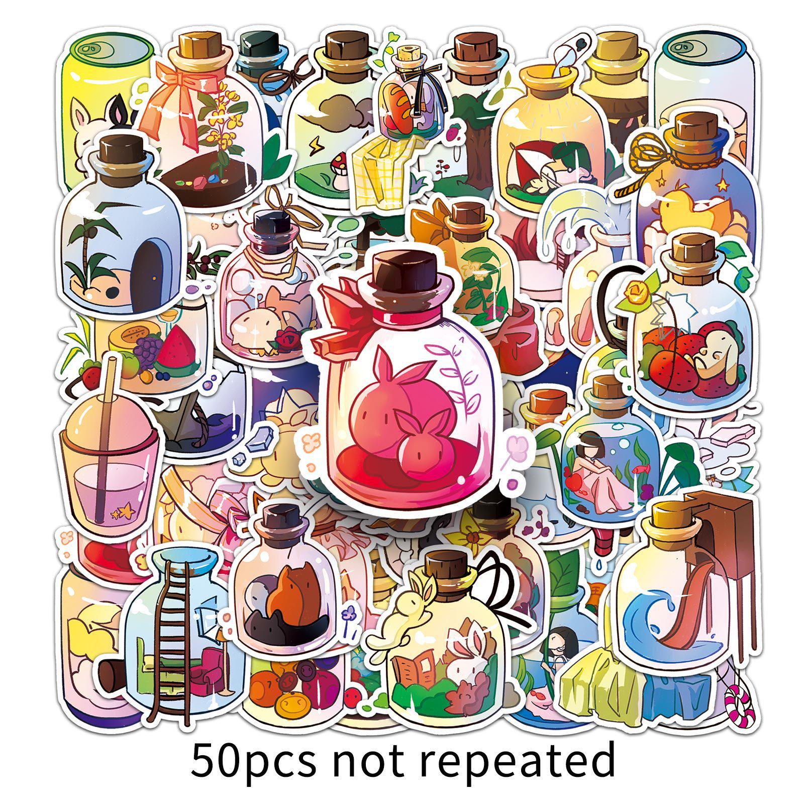 50 Original Graffiti Cartoon Stickers: Waterproof Hand-Painted Designs for Phone Cases & Suitcases