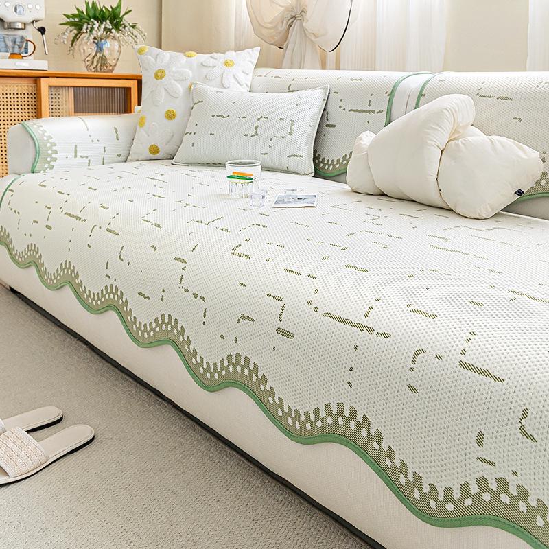 Cool Doudou Sofa Cushion Summer Ice Silk High-End Sofa Mat Cushion  New Summer Cool Seat Cushion Cover