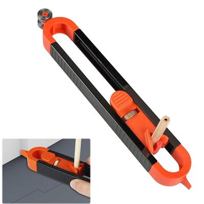 Professional Gauge Carpenter Tool Profile Scribing Ruler Contour Gauge (1Tool+1Pencil)