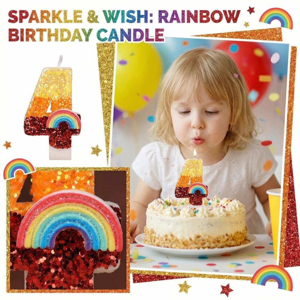 Fashion Cartoon Creative Birthday Candles Party Digital Candles