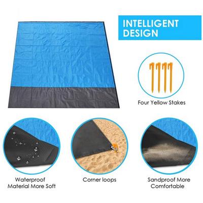 Outdoor Waterproof Pocket Beach Mat Foldable Sand Blanket Camping Mat Lightweight Portable Picnic Mat