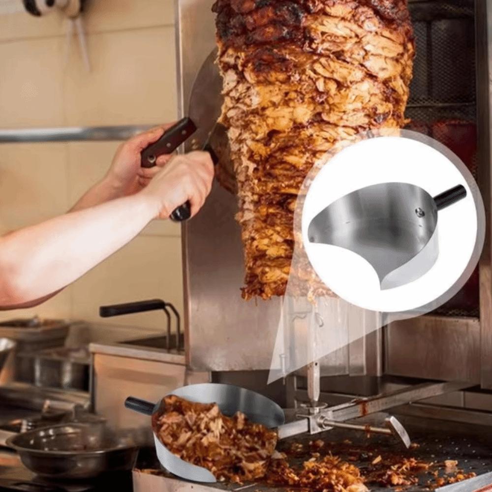 Pala Kebab Doner in Acciaio Inossidabile Portatile Teglia per Girarrosto Pala Barbecue Esterno
