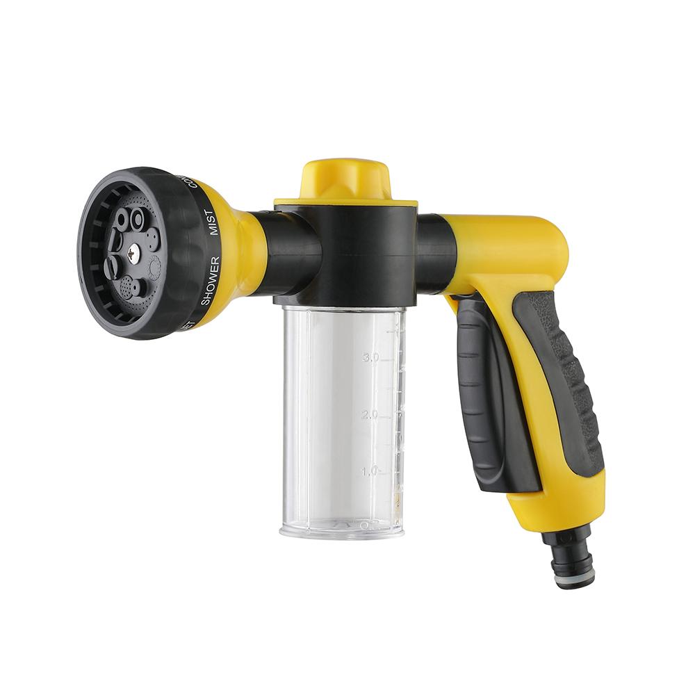 Hongchen Car Washer Cleaning Watering Soap Nozzle Dispenser Spray Gun Adjustable Spray Patterns 100ml Soap Cup for Car Washing