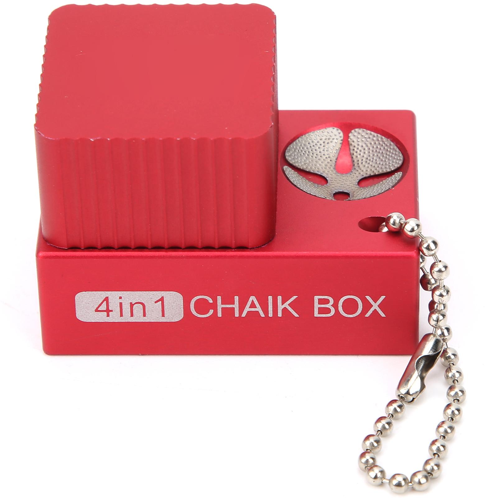 

4 in 1 MultiFunction Cue Tip Tool Chalk Holder Pool Stick Tip Shaper Scuffer Pick(Red ) червоний