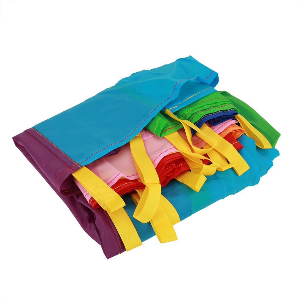 Kids Play Multi Color Rainbow Parachute Children Outdoor Game Exercise Development (3.6m)