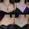 Korean Cold Wind Diamond Love Pearl Necklace Internet Celebrity Niche Design Temperament Collarbone Chain Necklace Women